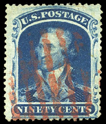US Stamps Price Scott Cat. # 39 - 1860 90c Washington. Matthew Bennett International, Sep 2011, Sale 338, Lot 1722