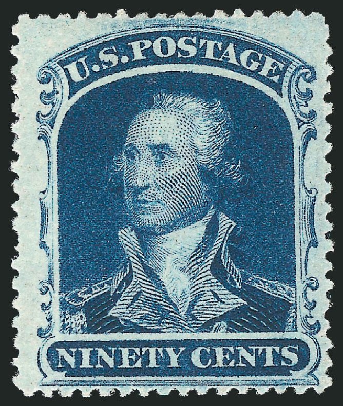 US Stamps Values Scott Catalogue 39 - 90c 1860 Washington. Robert Siegel Auction Galleries, Oct 2010, Sale 997, Lot 5292