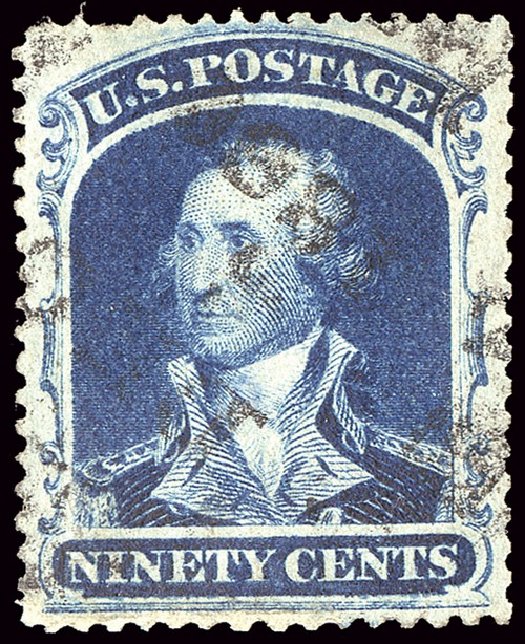 Costs of US Stamp Scott # 39 - 1860 90c Washington. Spink Shreves Galleries, Jan 2014, Sale 146, Lot 192