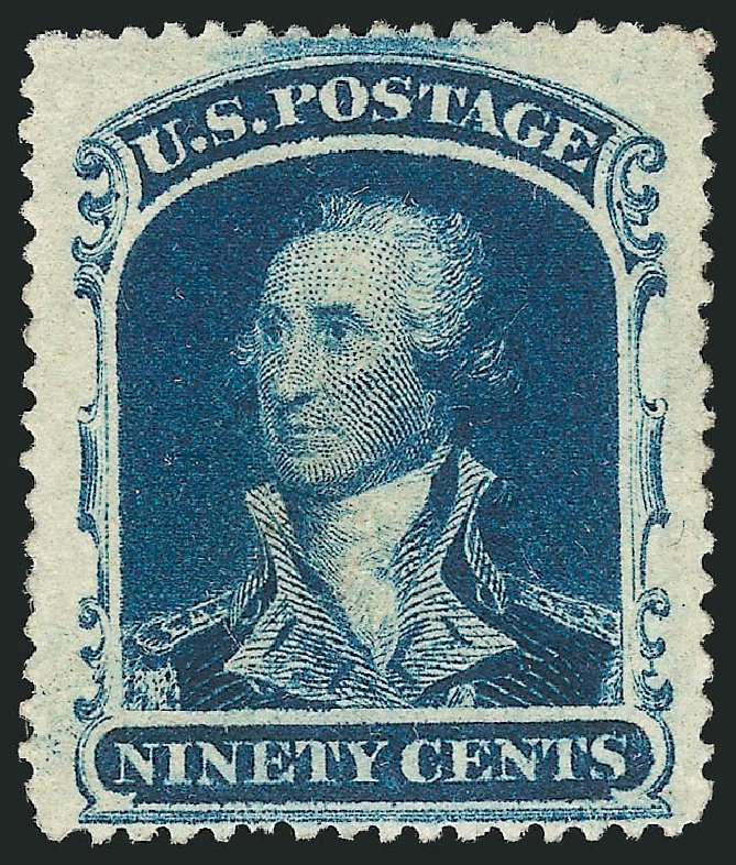 Value of US Stamps Scott Catalog # 39: 90c 1860 Washington. Robert Siegel Auction Galleries, Feb 2015, Sale 1092, Lot 1043
