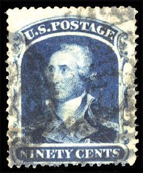 Value of US Stamp Scott Cat. # 39 - 90c 1860 Washington. Cherrystone Auctions, Mar 2008, Sale 200803, Lot 86
