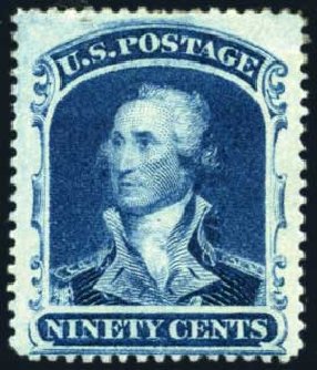Cost of US Stamps Scott Catalogue #39: 90c 1860 Washington. Harmer-Schau Auction Galleries, Jun 2008, Sale 78, Lot 1296