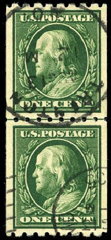 Costs of US Stamp Scott Catalog # 390: 1910 1c Franklin Coil. Matthew Bennett International, Sep 2011, Sale 338, Lot 1930