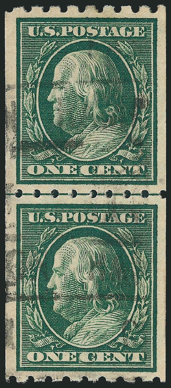 US Stamps Price Scott Catalogue # 390: 1c 1910 Franklin Coil. Robert Siegel Auction Galleries, Mar 2011, Sale 1007, Lot 2686