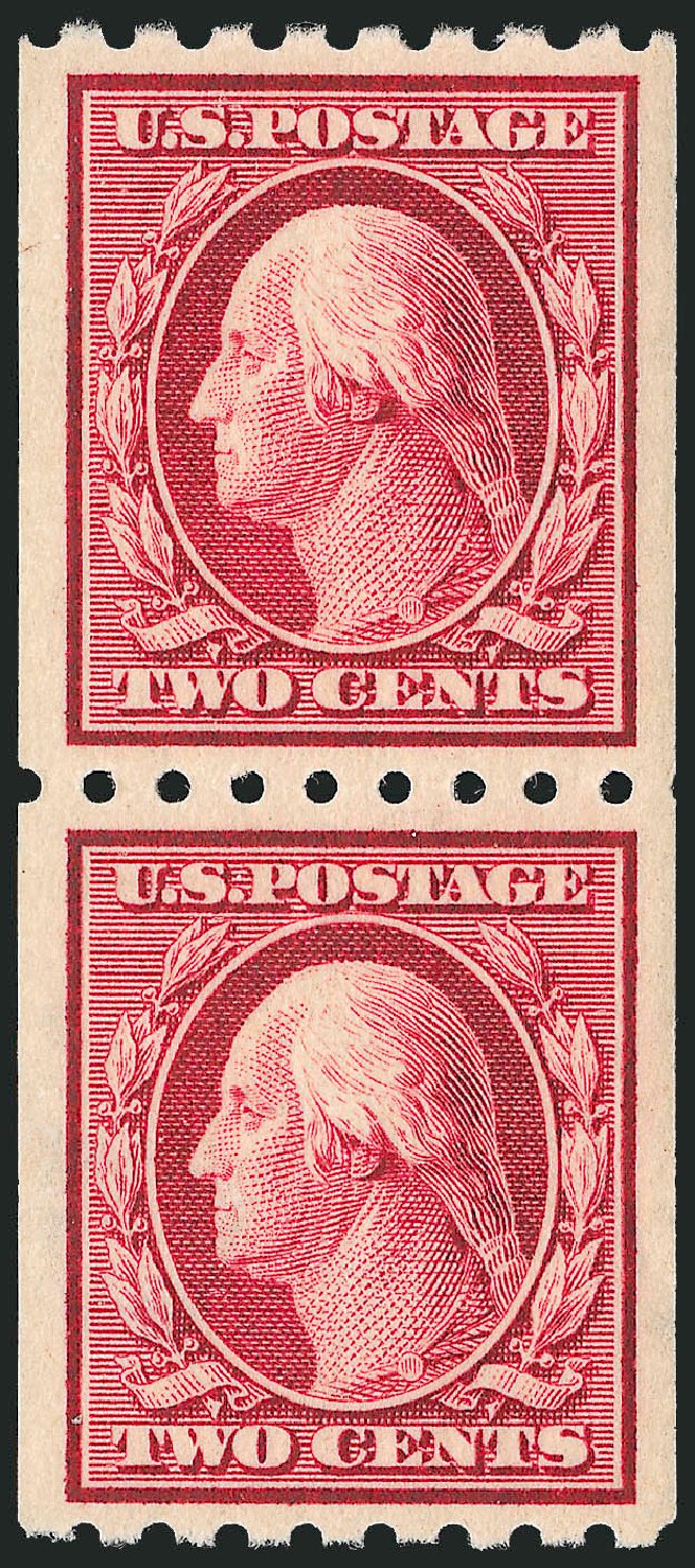US Stamp Value Scott Catalog # 391 - 1910 2c Washington Coil. Robert Siegel Auction Galleries, Sep 2009, Sale 968B, Lot 497