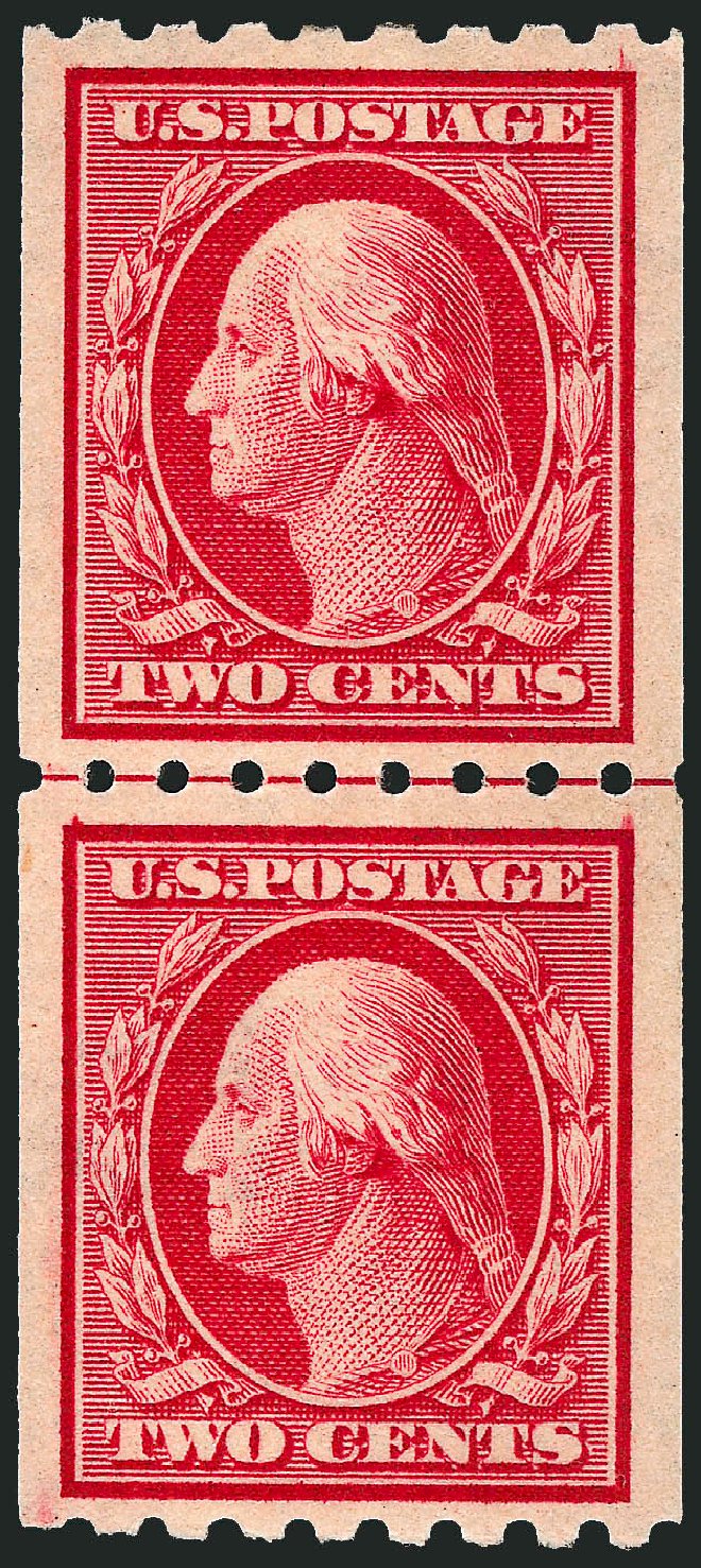 Cost of US Stamp Scott Cat. 391 - 2c 1910 Washington Coil. Robert Siegel Auction Galleries, Oct 2008, Sale 963, Lot 969
