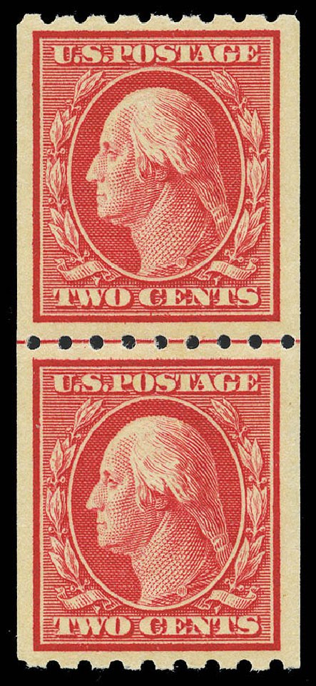 US Stamp Price Scott 391: 2c 1910 Washington Coil. Matthew Bennett International, Sep 2012, Sale 345, Lot 340
