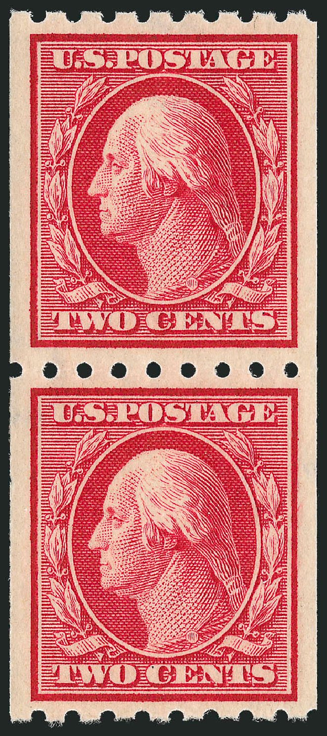 US Stamp Values Scott #391 - 2c 1910 Washington Coil. Robert Siegel Auction Galleries, Oct 2010, Sale 997, Lot 5950