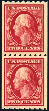 US Stamp Prices Scott Catalogue # 391 - 2c 1910 Washington Coil. Harmer-Schau Auction Galleries, Feb 2009, Sale 80, Lot 1304
