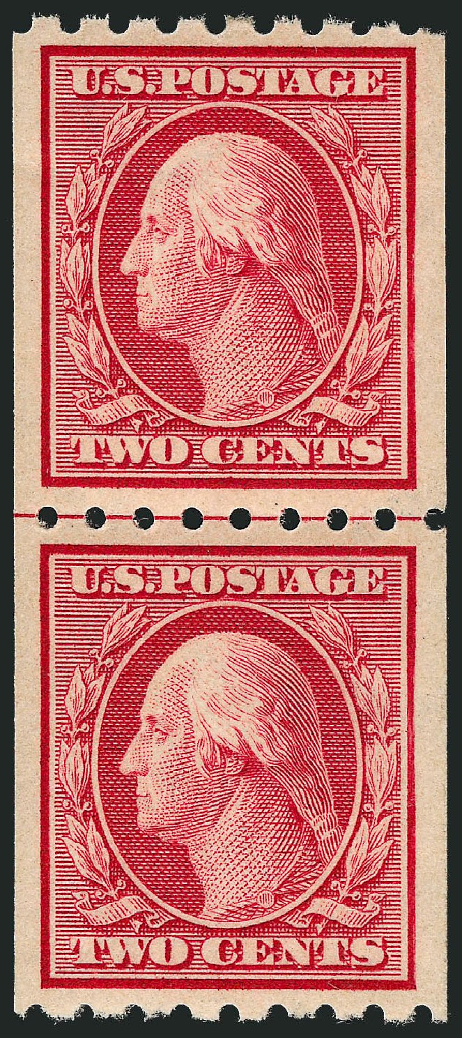 US Stamp Prices Scott Catalog 391: 2c 1910 Washington Coil. Robert Siegel Auction Galleries, Sep 2008, Sale 962, Lot 2694