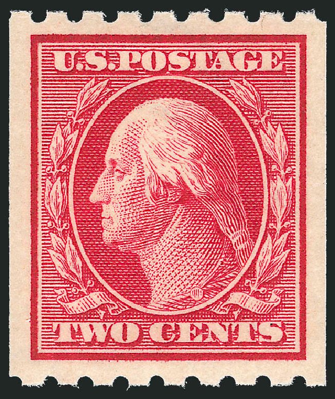 US Stamp Prices Scott Catalog # 391: 1910 2c Washington Coil. Robert Siegel Auction Galleries, Dec 2013, Sale 1062, Lot 573