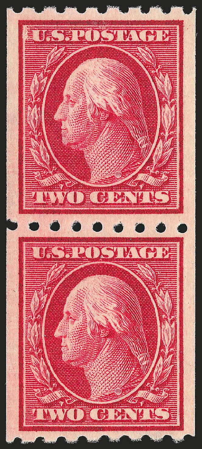 US Stamps Value Scott Cat. #391 - 2c 1910 Washington Coil. Robert Siegel Auction Galleries, Sep 2009, Sale 976, Lot 1973