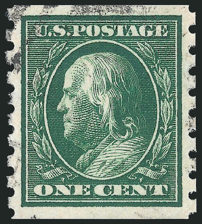 Prices of US Stamps Scott Catalogue # 392: 1910 1c Franklin Coil. Robert Siegel Auction Galleries, Oct 2012, Sale 1032, Lot 3495