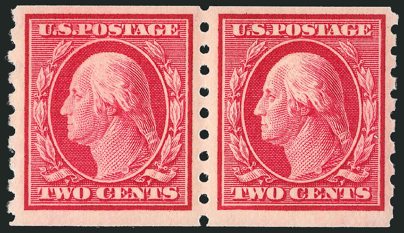 Value of US Stamp Scott Catalogue 393 - 1910 2c Washington Coil. Robert Siegel Auction Galleries, Oct 2012, Sale 1033, Lot 4208