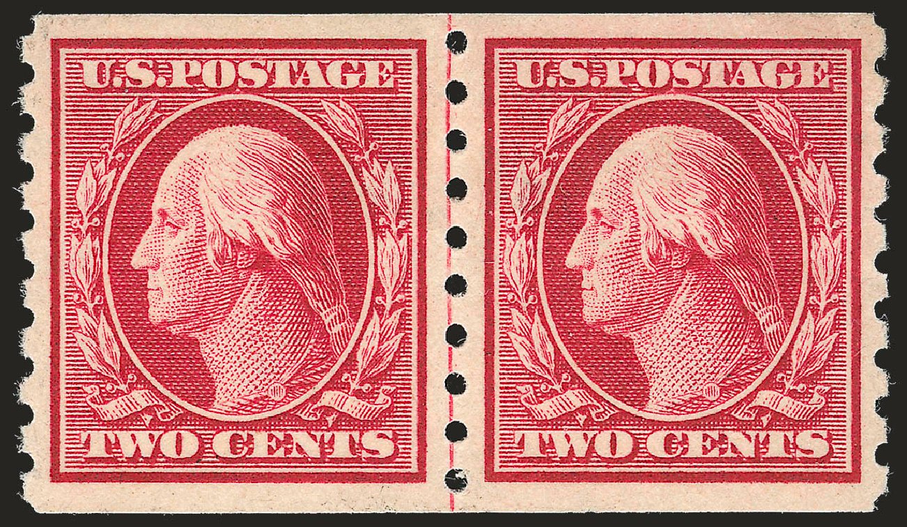 Value of US Stamp Scott Catalog #393 - 1910 2c Washington Coil. Robert Siegel Auction Galleries, Jun 2009, Sale 975, Lot 1778