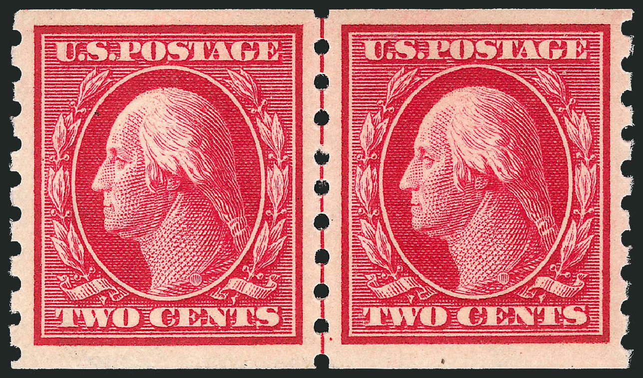 Value of US Stamps Scott Cat. 393 - 1910 2c Washington Coil. Robert Siegel Auction Galleries, Jul 2013, Sale 1050, Lot 519
