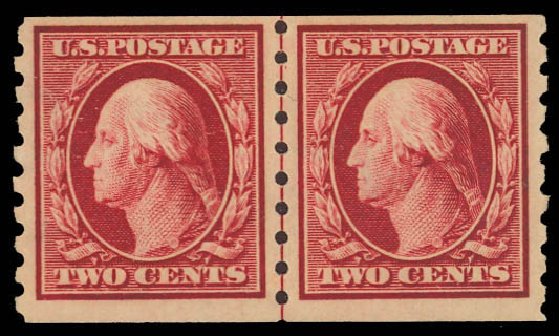 Costs of US Stamps Scott # 393 - 2c 1910 Washington Coil. Daniel Kelleher Auctions, Jun 2012, Sale 630, Lot 1810