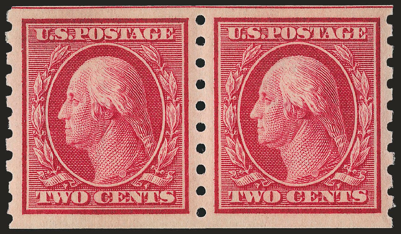 US Stamp Price Scott Cat. #393 - 2c 1910 Washington Coil. Robert Siegel Auction Galleries, Jun 2009, Sale 975, Lot 1780