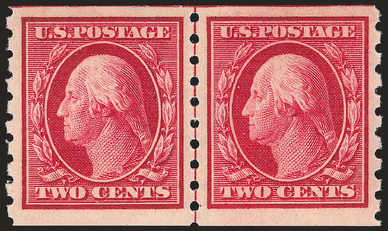 Value of US Stamp Scott Cat. # 393: 1910 2c Washington Coil. Robert Siegel Auction Galleries, Apr 2010, Sale 984, Lot 841