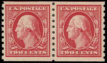 US Stamps Value Scott Catalog #393: 1910 2c Washington Coil. H.R. Harmer, Nov 2013, Sale 3004, Lot 1245