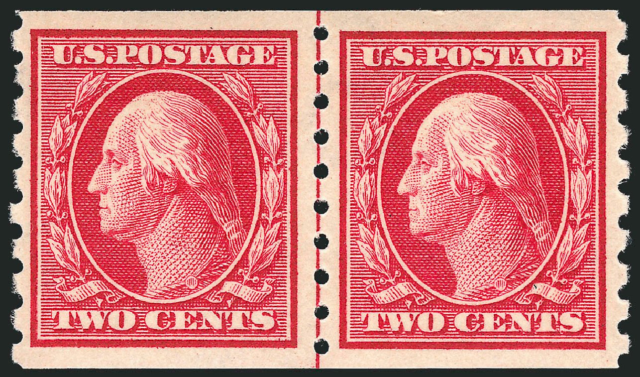 US Stamps Value Scott Catalog 393: 2c 1910 Washington Coil. Robert Siegel Auction Galleries, Oct 2011, Sale 1014, Lot 1845