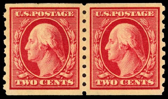 Value of US Stamps Scott Cat. 393: 2c 1910 Washington Coil. Daniel Kelleher Auctions, Dec 2012, Sale 633, Lot 673