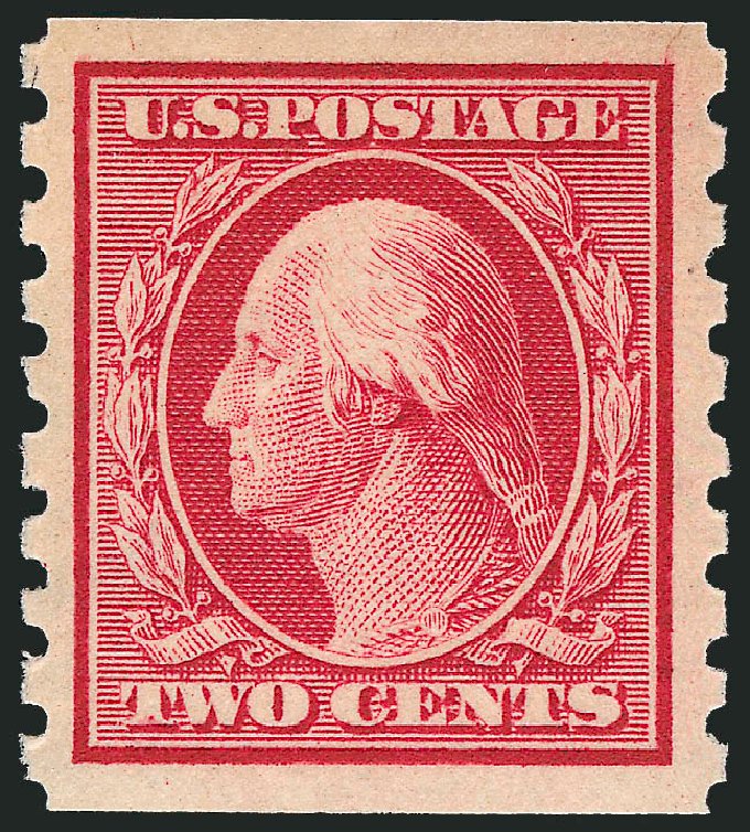 Prices of US Stamp Scott 393: 2c 1910 Washington Coil. Robert Siegel Auction Galleries, Sep 2009, Sale 968B, Lot 503