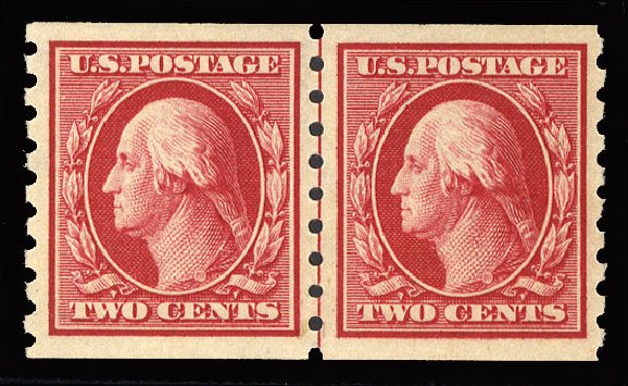 US Stamp Value Scott Cat. #393 - 1910 2c Washington Coil. Cherrystone Auctions, Mar 2013, Sale 201303, Lot 76