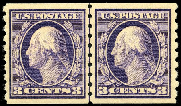 Value of US Stamp Scott Catalog # 394 - 3c 1911 Washington Coil. Matthew Bennett International, Jun 2008, Sale 328, Lot 917