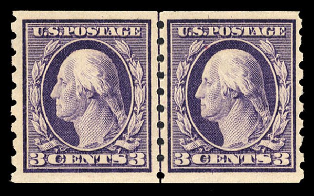 US Stamp Prices Scott Catalog #394: 3c 1911 Washington Coil. Cherrystone Auctions, Mar 2013, Sale 201303, Lot 77