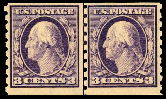 Cost of US Stamp Scott Cat. # 394 - 1911 3c Washington Coil. Daniel Kelleher Auctions, Dec 2012, Sale 633, Lot 677