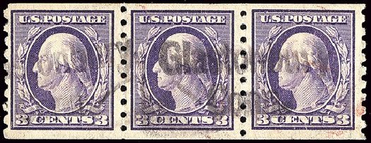 US Stamp Values Scott # 394: 3c 1911 Washington Coil. Spink Shreves Galleries, Jan 2014, Sale 146, Lot 387