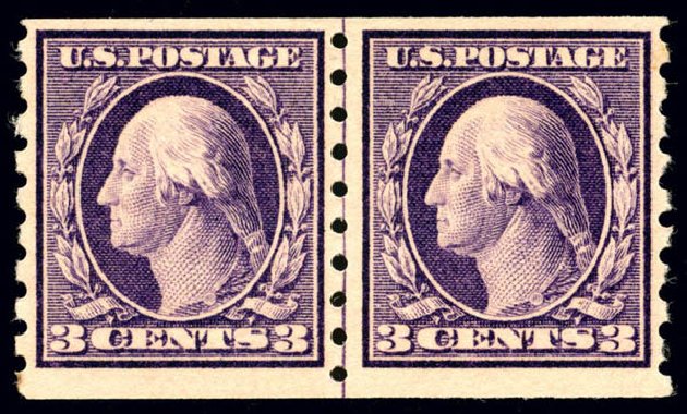 Prices of US Stamps Scott #394 - 1911 3c Washington Coil. Matthew Bennett International, Jun 2008, Sale 328, Lot 918