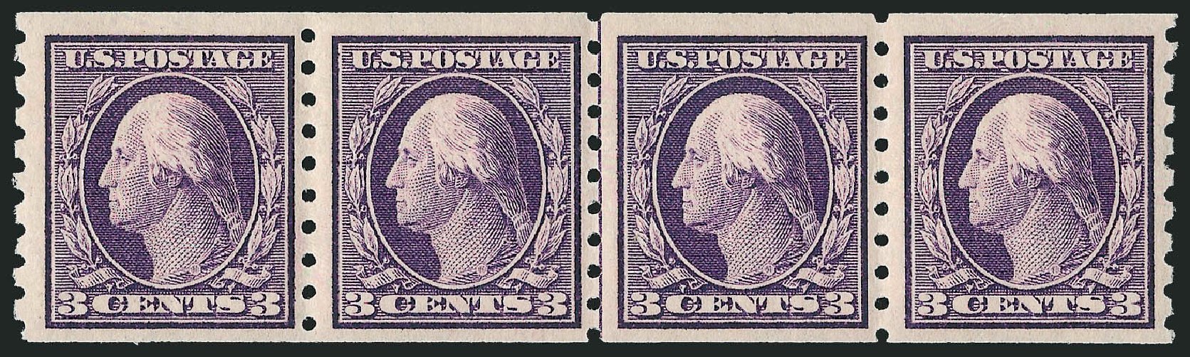 US Stamp Prices Scott Cat. # 394: 1911 3c Washington Coil. Robert Siegel Auction Galleries, Mar 2012, Sale 1019, Lot 768