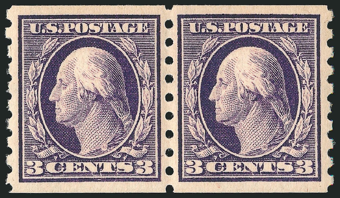 US Stamps Price Scott Catalog 394 - 3c 1911 Washington Coil. Robert Siegel Auction Galleries, Apr 2015, Sale 1096, Lot 638