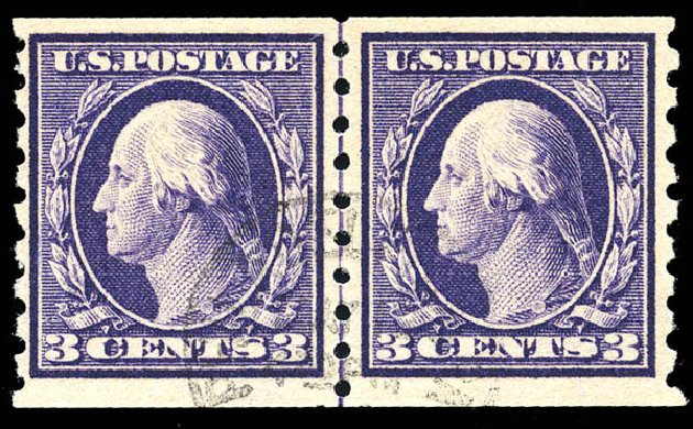 Value of US Stamp Scott Catalog # 394: 1911 3c Washington Coil. Matthew Bennett International, Feb 2015, Sale 351, Lot 179