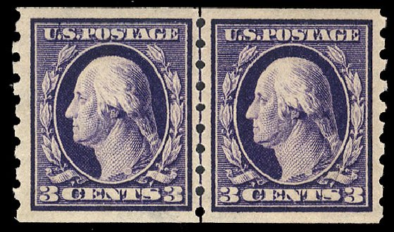 US Stamps Price Scott Cat. 394 - 3c 1911 Washington Coil. Cherrystone Auctions, Apr 2009, Sale 200904, Lot 80