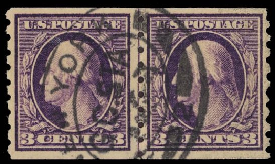 Cost of US Stamp Scott Cat. # 394 - 1911 3c Washington Coil. Daniel Kelleher Auctions, Jan 2012, Sale 628, Lot 470