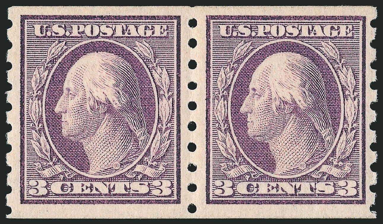 Value of US Stamps Scott Cat. # 394: 1911 3c Washington Coil. Robert Siegel Auction Galleries, Oct 2012, Sale 1033, Lot 4210