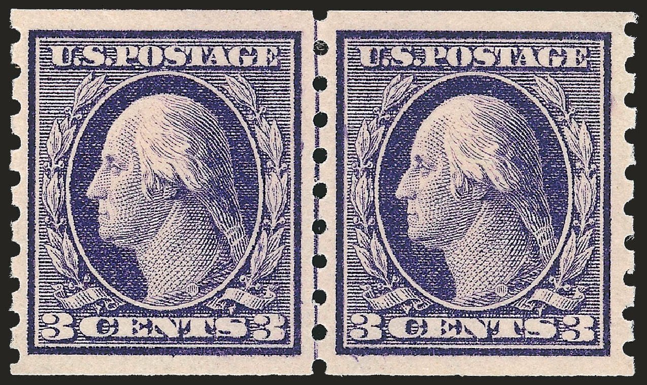 Values of US Stamps Scott Catalog 394: 1911 3c Washington Coil. Robert Siegel Auction Galleries, Dec 2008, Sale 967, Lot 4720