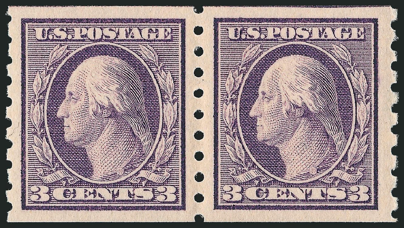 US Stamp Value Scott Cat. #394: 1911 3c Washington Coil. Robert Siegel Auction Galleries, Oct 2011, Sale 1013, Lot 401