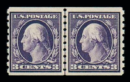 US Stamps Prices Scott Catalogue 394 - 3c 1911 Washington Coil. Matthew Bennett International, Jun 2007, Sale 319, Lot 1414