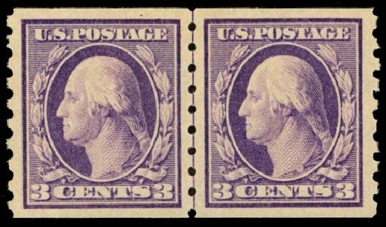 Price of US Stamp Scott #394: 3c 1911 Washington Coil. Daniel Kelleher Auctions, Sep 2014, Sale 655, Lot 464