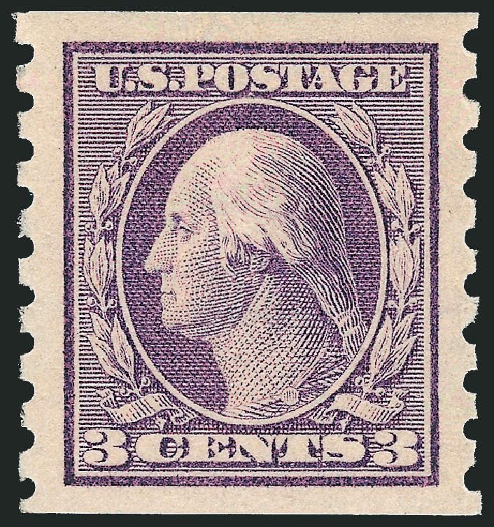 Value of US Stamp Scott Catalog #394 - 3c 1911 Washington Coil. Robert Siegel Auction Galleries, Nov 2012, Sale 1034, Lot 364
