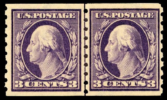 Cost of US Stamp Scott Cat. # 394: 1911 3c Washington Coil. Daniel Kelleher Auctions, Dec 2012, Sale 633, Lot 675