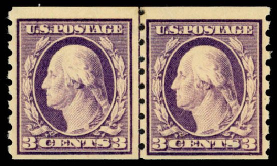 Price of US Stamps Scott Cat. # 394 - 3c 1911 Washington Coil. Daniel Kelleher Auctions, Sep 2014, Sale 655, Lot 465