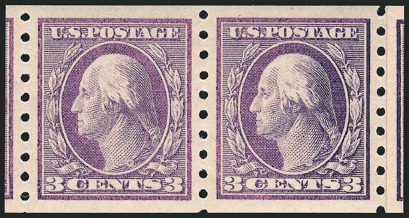 US Stamp Price Scott Cat. 394 - 3c 1911 Washington Coil. Robert Siegel Auction Galleries, Sep 2009, Sale 968B, Lot 505