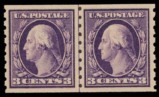 Price of US Stamps Scott Catalogue 394: 1911 3c Washington Coil. Daniel Kelleher Auctions, Oct 2012, Sale 632, Lot 1312