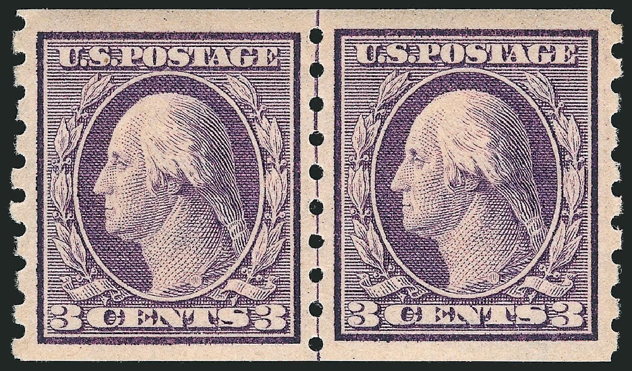 Value of US Stamp Scott Catalog #394 - 3c 1911 Washington Coil. Robert Siegel Auction Galleries, Mar 2014, Sale 1067, Lot 1472