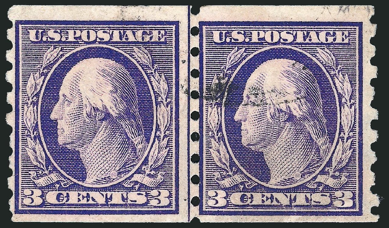 Value of US Stamps Scott Catalogue #394 - 3c 1911 Washington Coil. Robert Siegel Auction Galleries, Dec 2008, Sale 967, Lot 4722